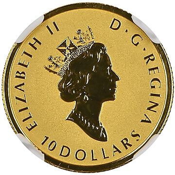 2022 10 Dollars – Elizabeth II (3rd Portrait; Gold Fractional)