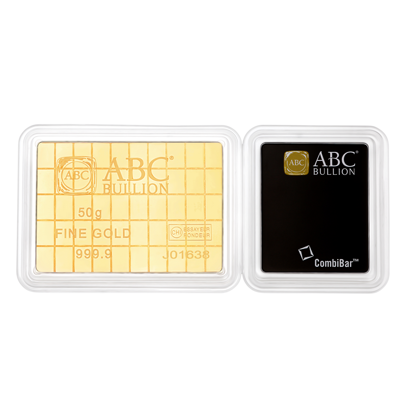 50 x 1g ABC CombiBar Gold Minted Tablet