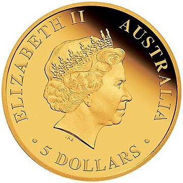 2019 5 Dollars – Elizabeth II (4th Portrait – Kangaroo – Gold Bullion Coin)