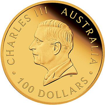2025 100 Dollars – Charles III (1st Portrait – Australian Koala – Gold Proof Coloured)