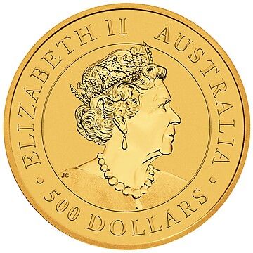 2021 500 Dollars – Elizabeth II (6th Portrait – Super Pit Australia – Gold)