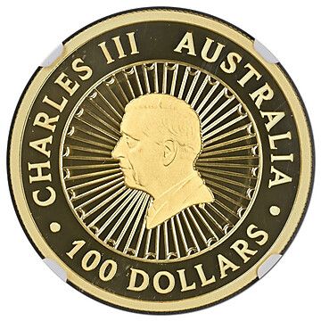 2026 100 Dollars – Charles III (1st Portrait – Wonders of Australia – Gold Proof Opal)