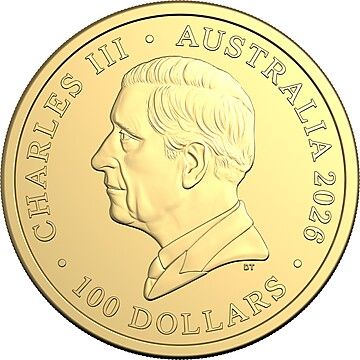 2026 100 Dollars – Charles III (1st Portrait – Koala – Gold)