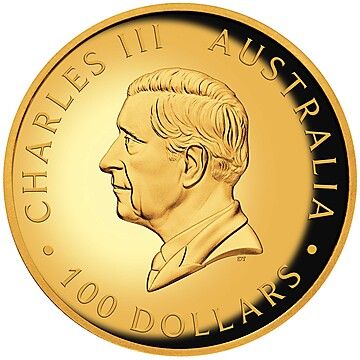 2026 100 Dollars – Charles III (1st Portrait – Australian Gold Swan – High Relief Proof)