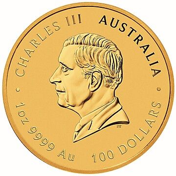 2024 100 Dollars – Charles III (1st Portrait – Dragon and Koi – Gold Coloured)