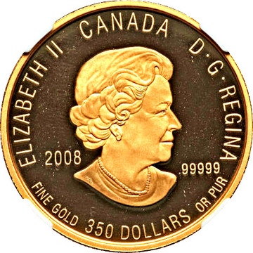 2008 350 Dollars – Elizabeth II (Purple Saxifrage)