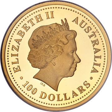 2006 100 Dollars – Elizabeth II (4th Portrait – Year of the Dog – Gold Proof Coin)