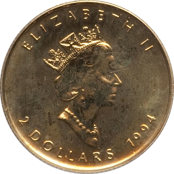 1994 2 Dollars – Elizabeth II (3rd Portrait; GML Bullion Coinage)