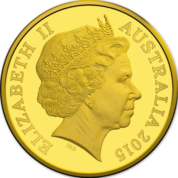 2015 25 Dollars – Elizabeth II (4th Portrait – UNESCO Great Barrier Reef – Gold Bullion Coin)