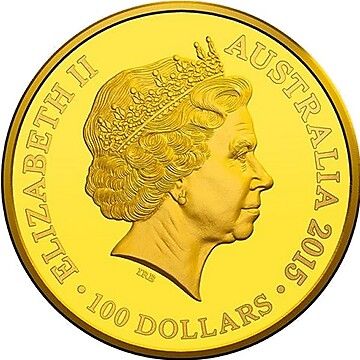 2015 100 Dollars – Elizabeth II (4th Portrait – Longest-Reigning Commonwealth Monarch – Gold Bullion Coin)
