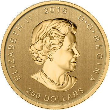 2016 200 Dollars – Elizabeth II (Roaring Grizzly)