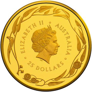 2016-2021 25 Dollars – Elizabeth II (4th Portrait – Kangaroo – Gold Bullion Coin)
