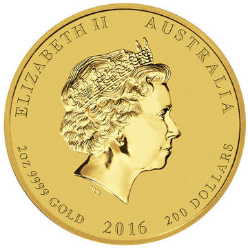 2016 200 Dollars – Elizabeth II (4th Portrait – Year of the Monkey – Gold Bullion Coin)