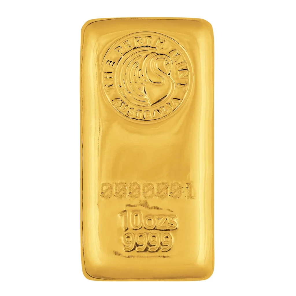 The Perth Mint 10oz Gold Cast Bar